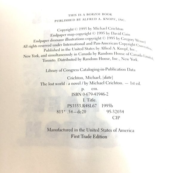 The Lost World Michael Crichton Hardback EUC - Picture 2 of 9